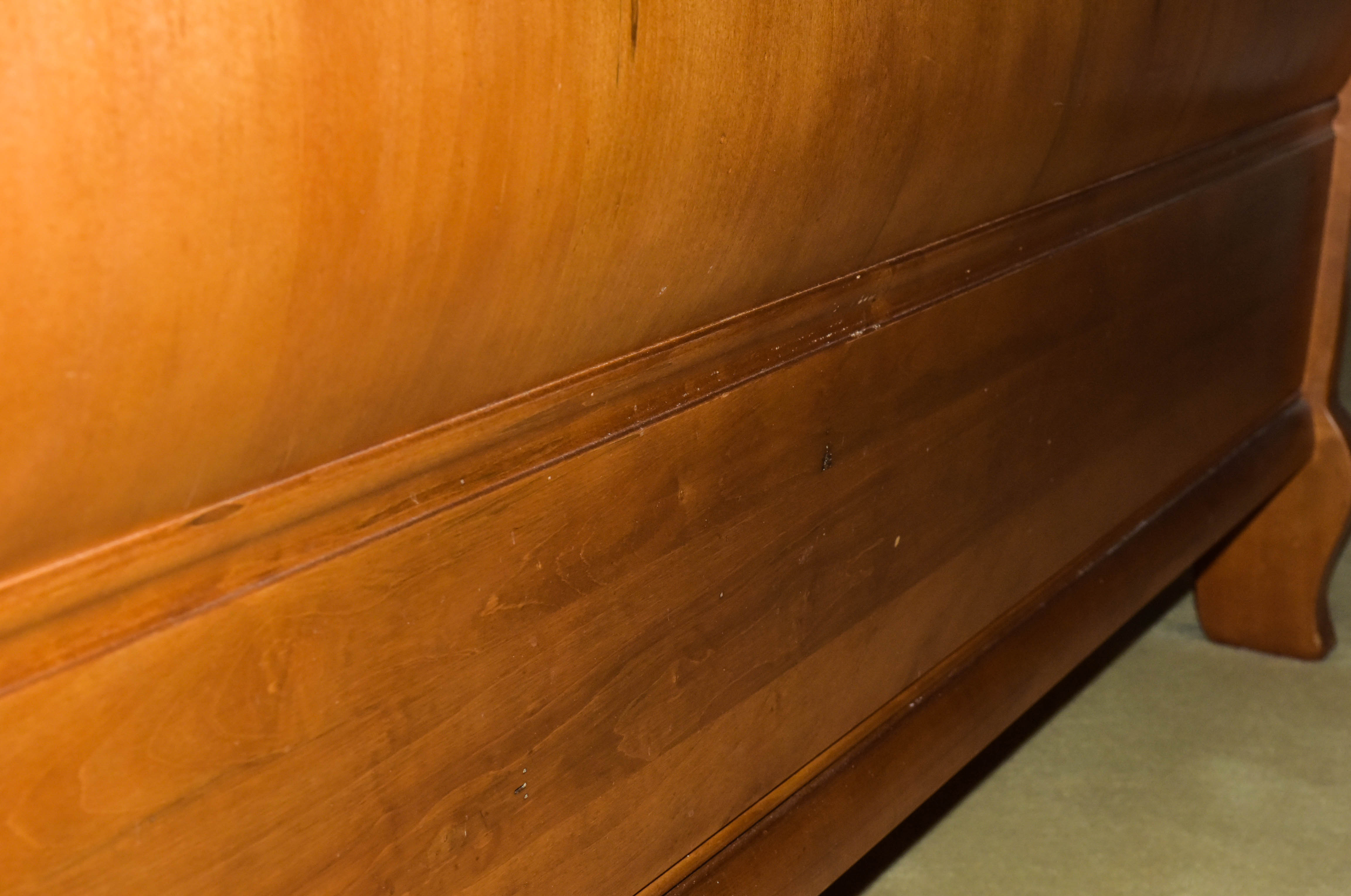 Oak Sleigh Full Sized Bed Frame