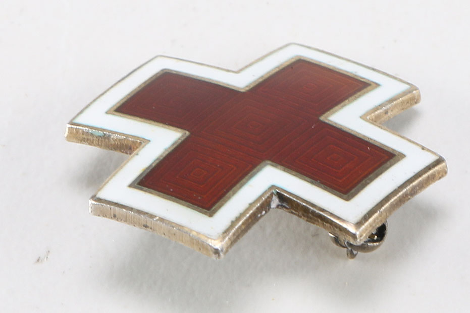 Vintage Sterling American Red Cross Pin