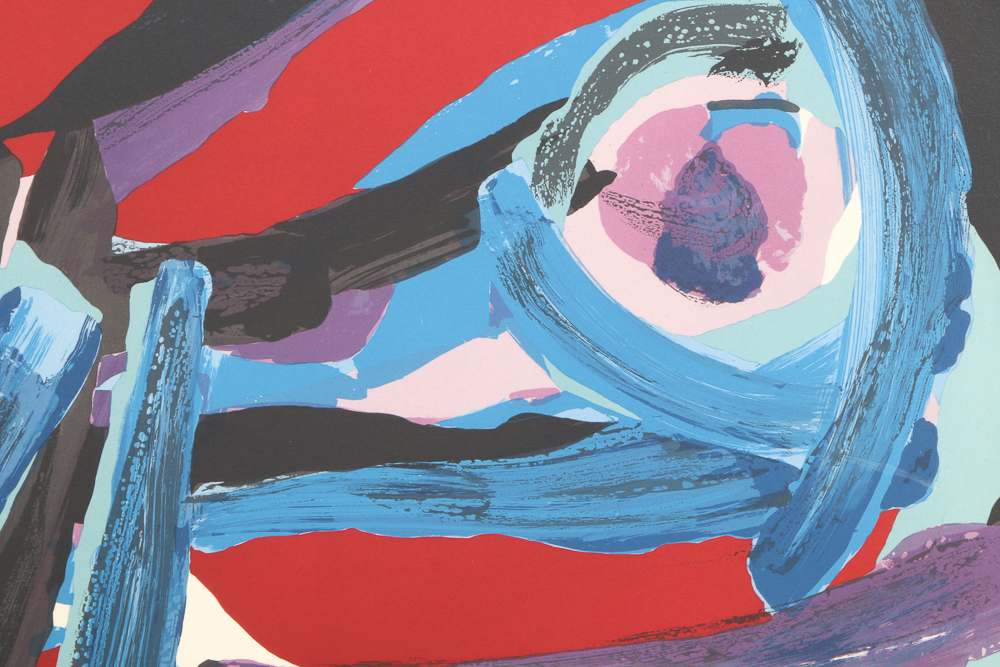 Karel Appel Signed Limited Edition Lithograph "Walking with my Bird"