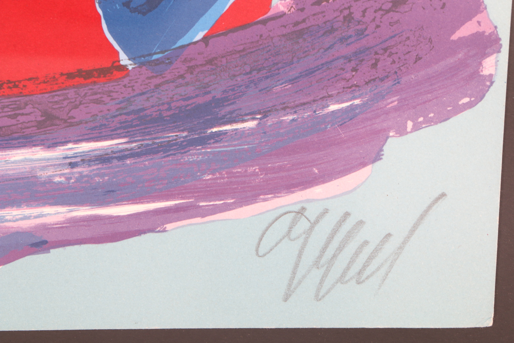 Karel Appel Signed Limited Edition Lithograph "Walking with my Bird"