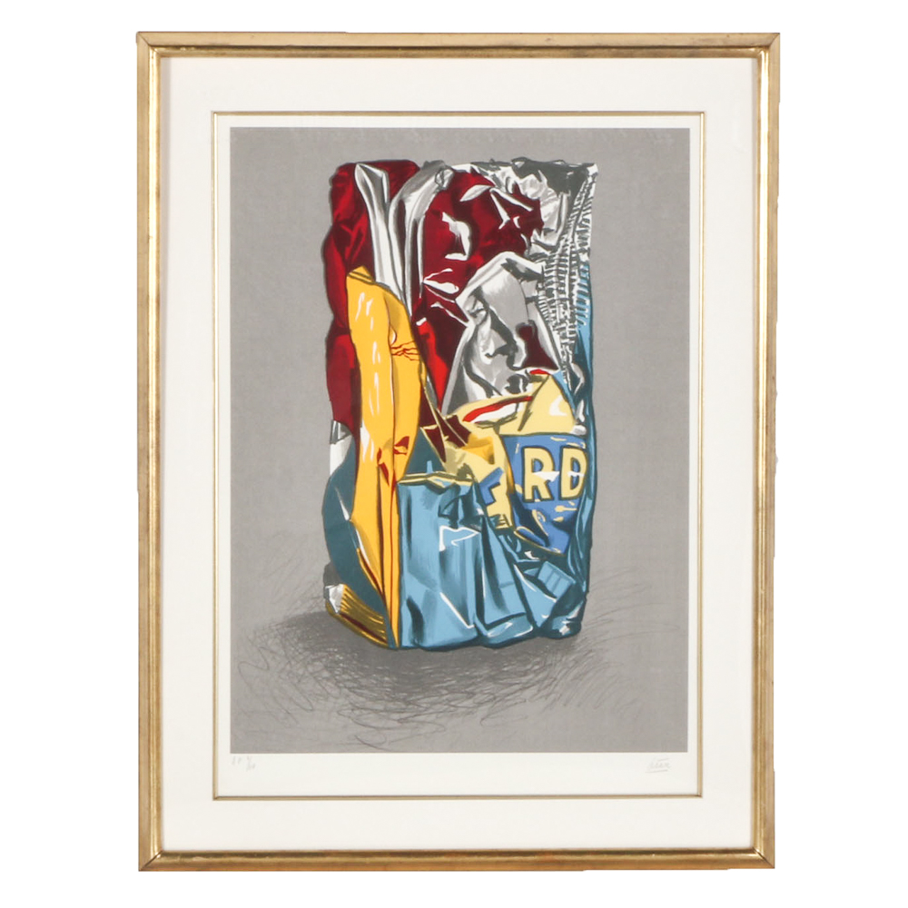 César Baldaccini Signed Limited Edition Serigraph "Automobile Compression"