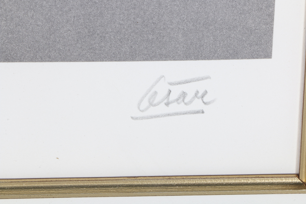 César Baldaccini Signed Limited Edition Serigraph "Automobile Compression"