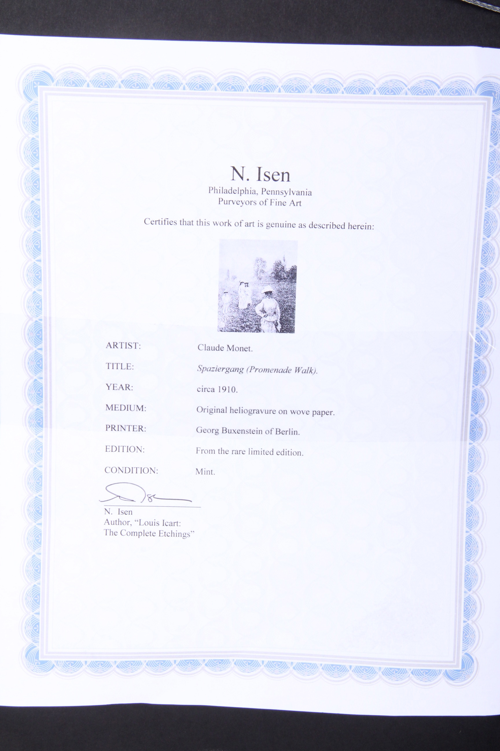 After Claude Monet "Spaziergang (Promenade Walk)" Heliogravure