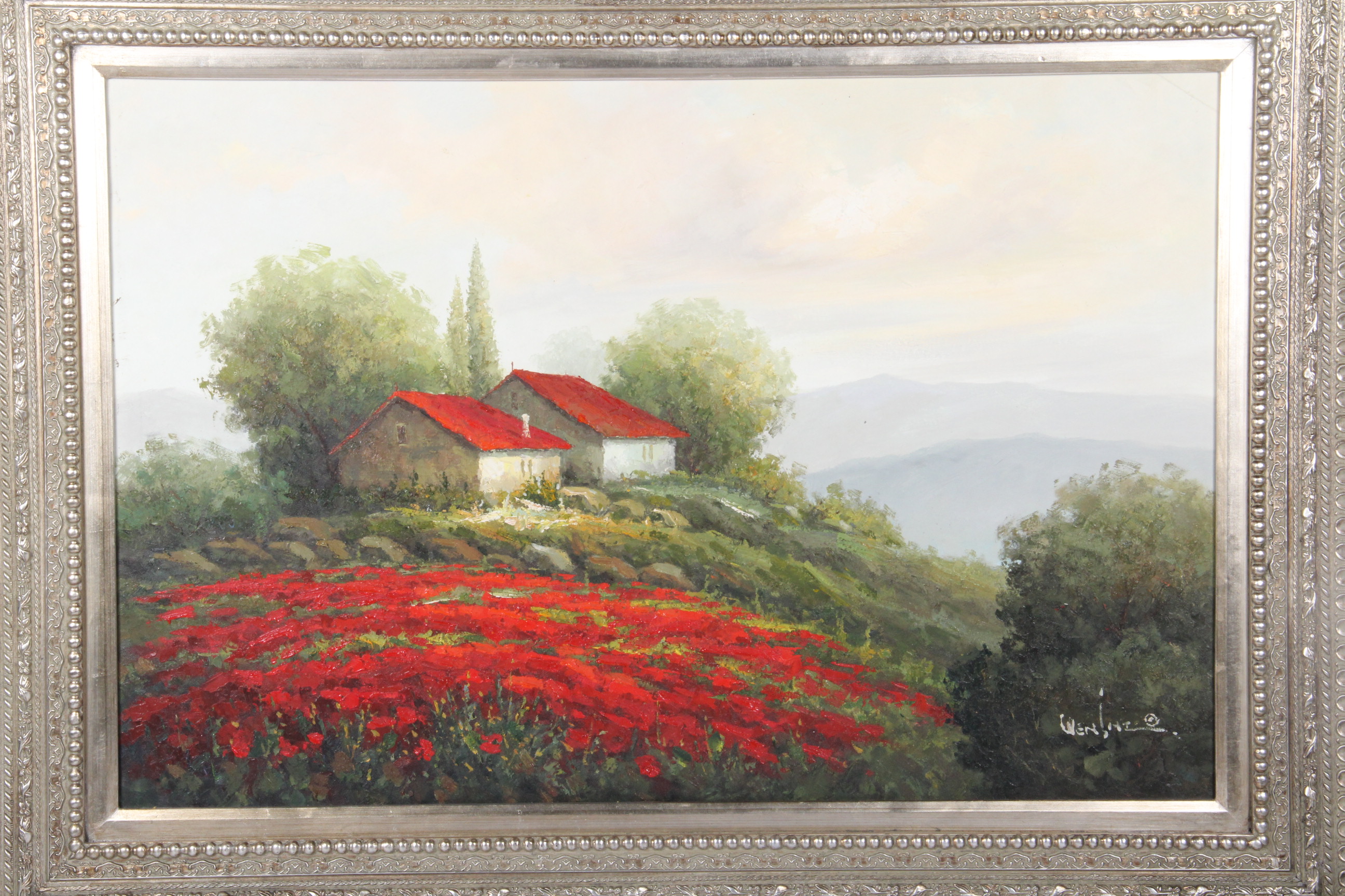 Wen Shi Hong Original Signed Oil Painting
