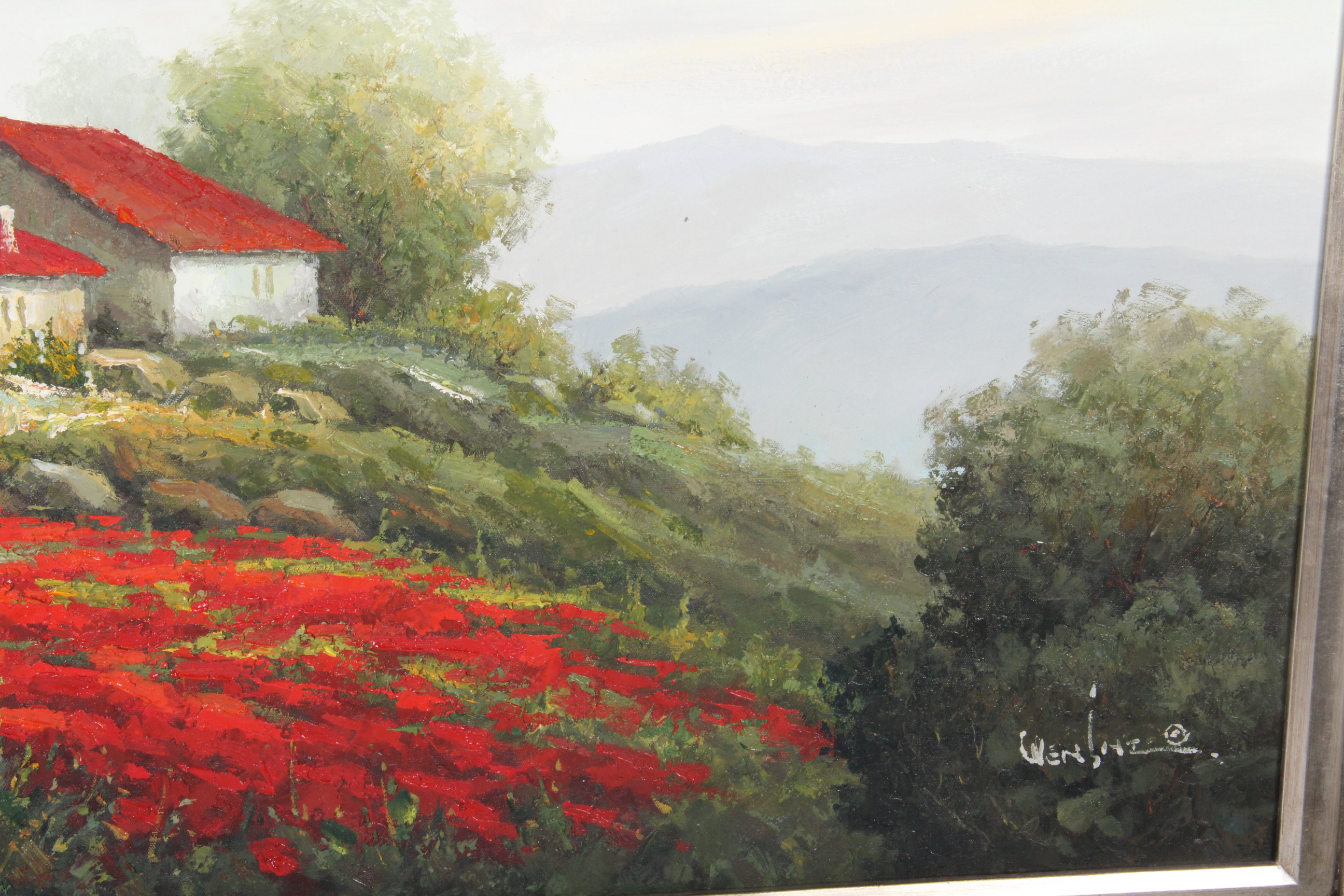 Wen Shi Hong Original Signed Oil Painting