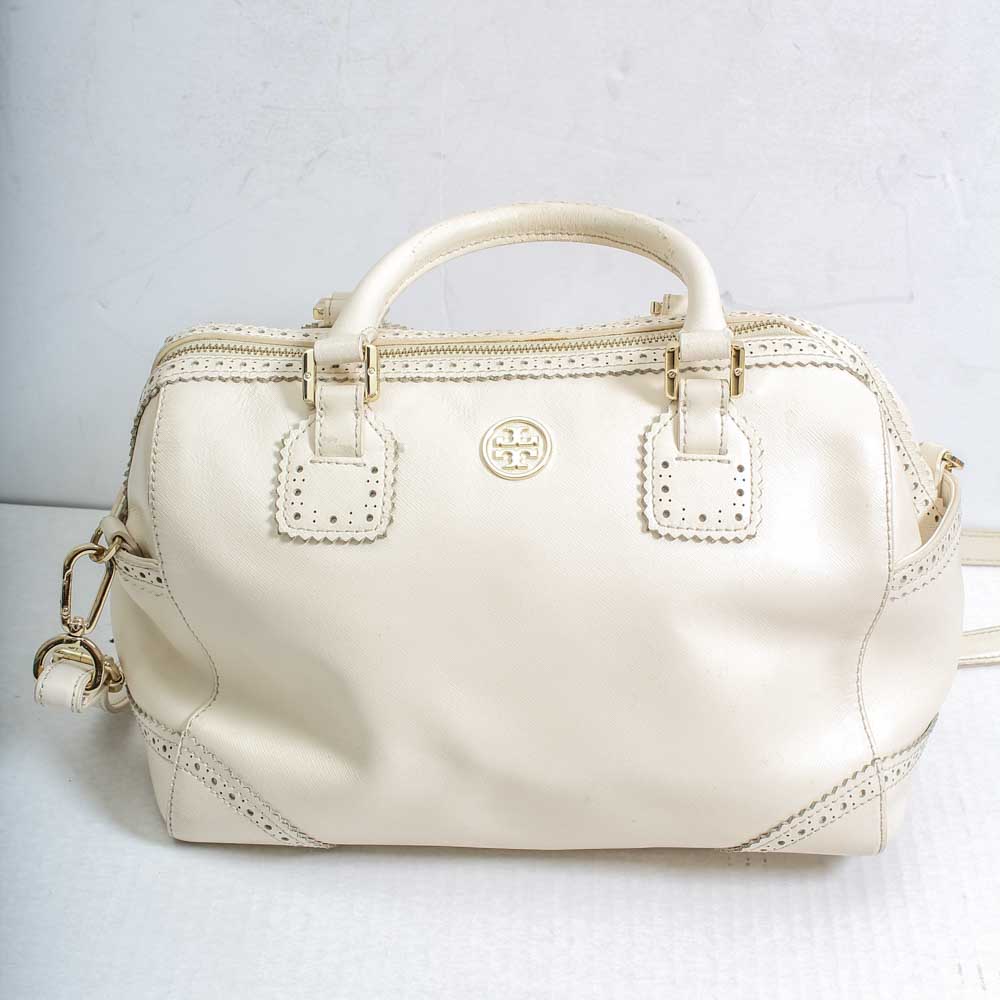 Tory Burch White Leather Handbag