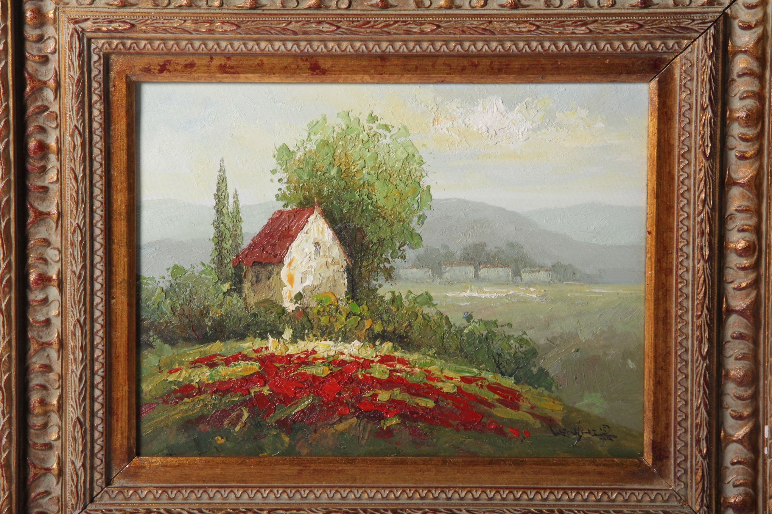 Wen Shi Signed Original Oil Painting