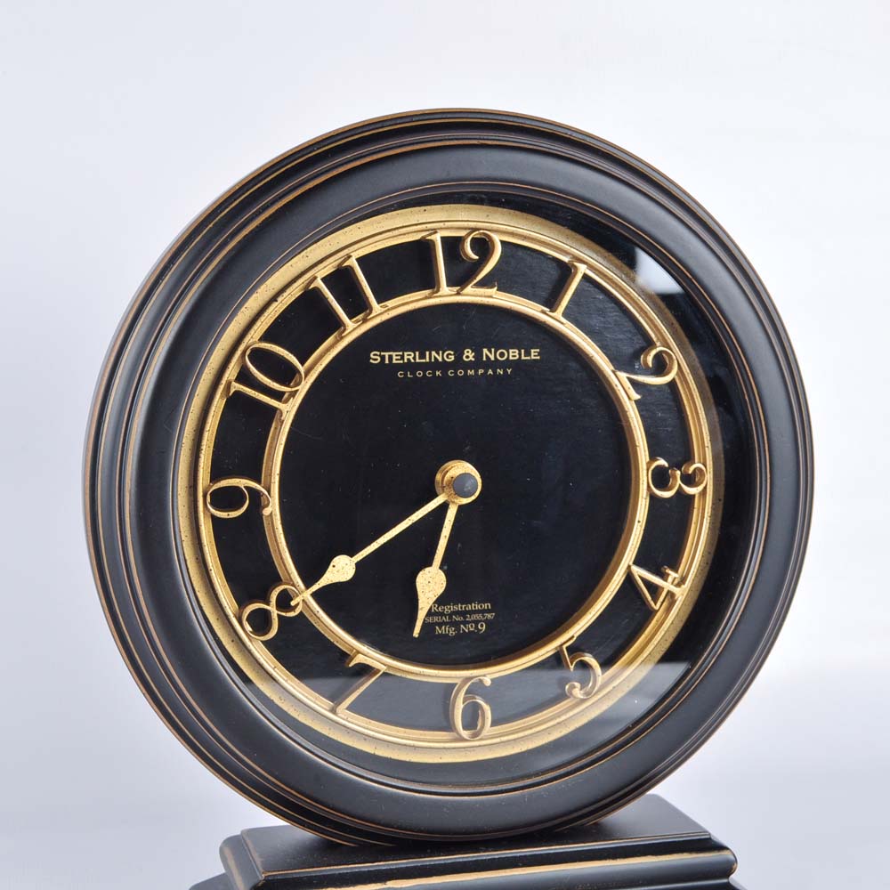 Sterling and Noble Mantle Clock