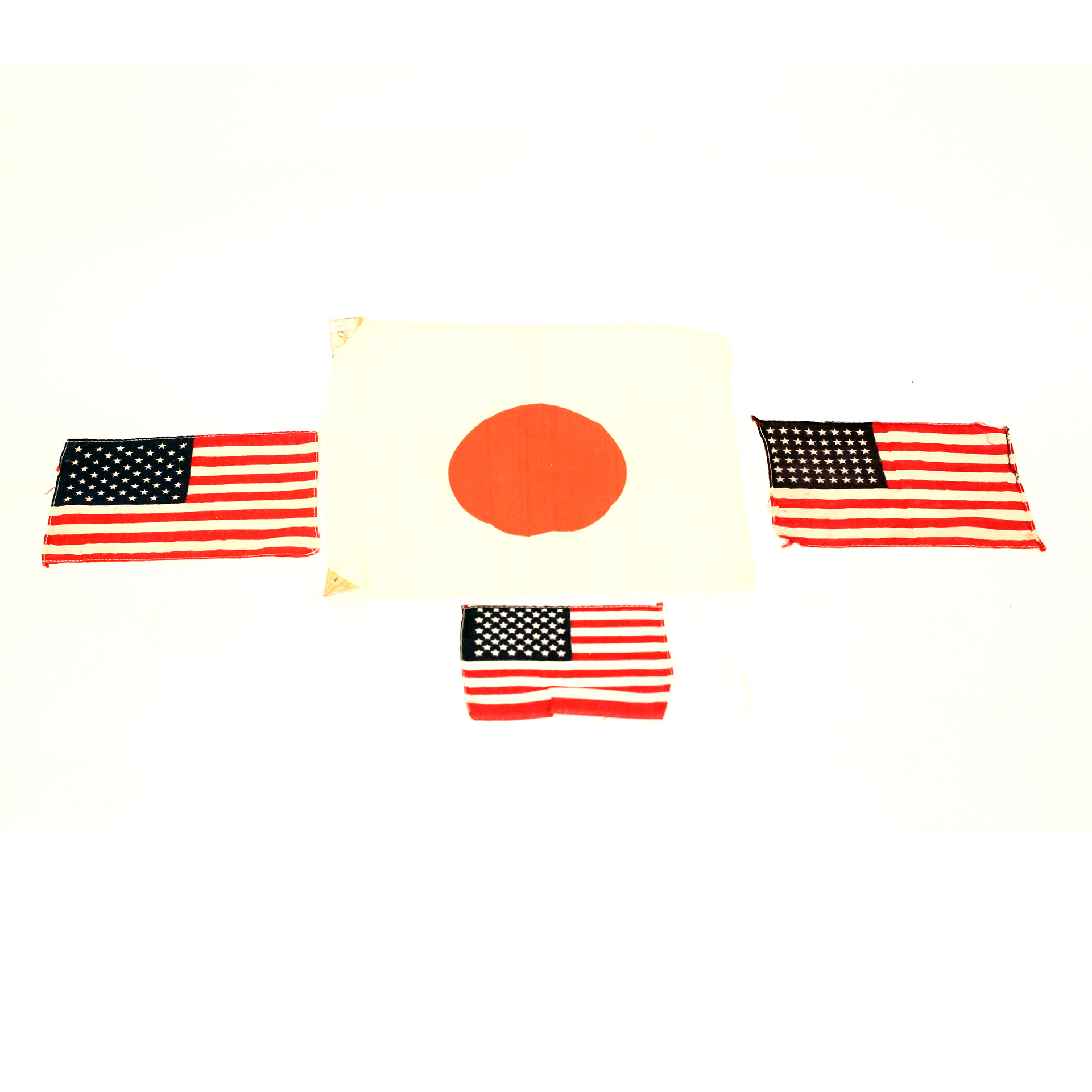 Vintage U.S.A. and Japanese Miniature Flags