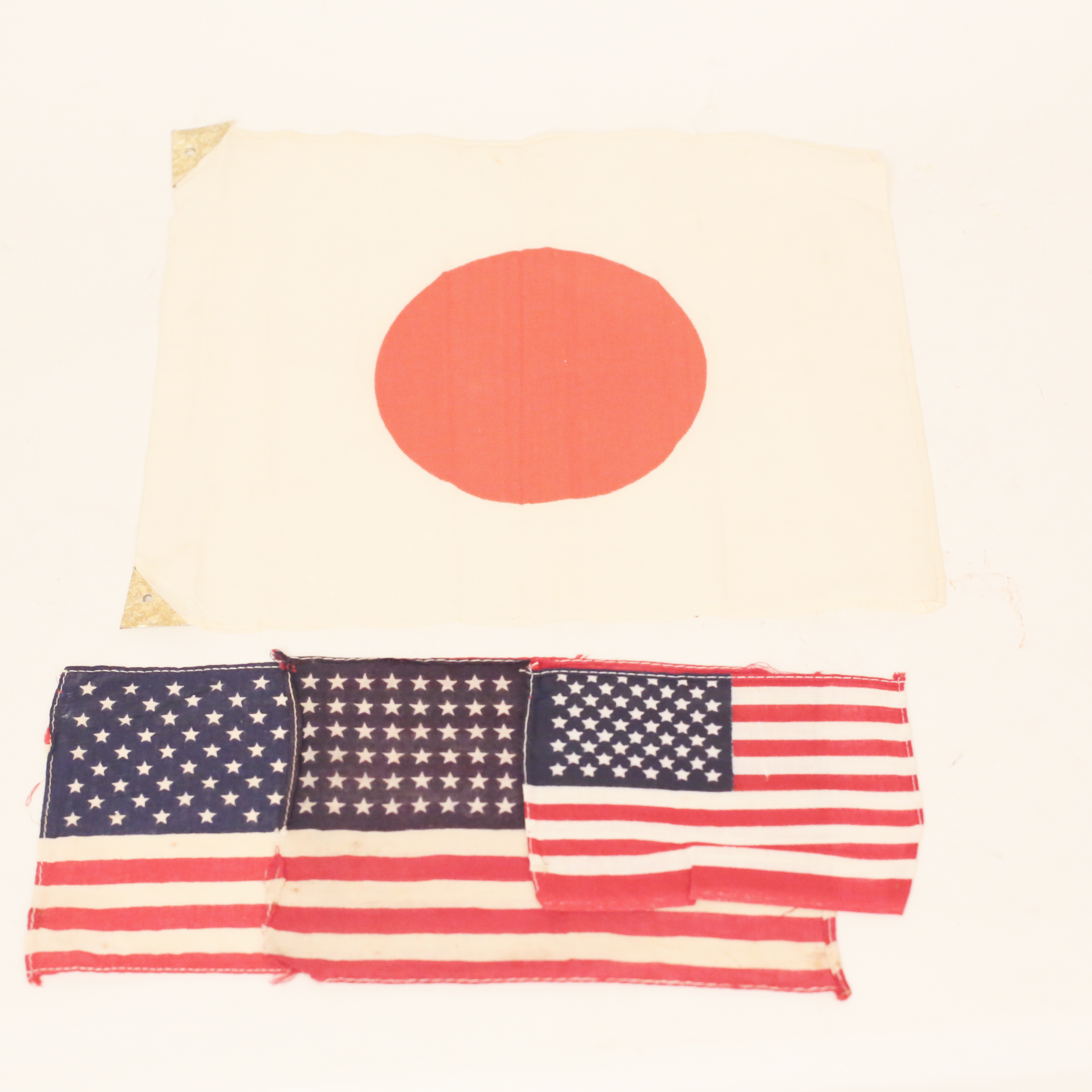 Vintage U.S.A. and Japanese Miniature Flags