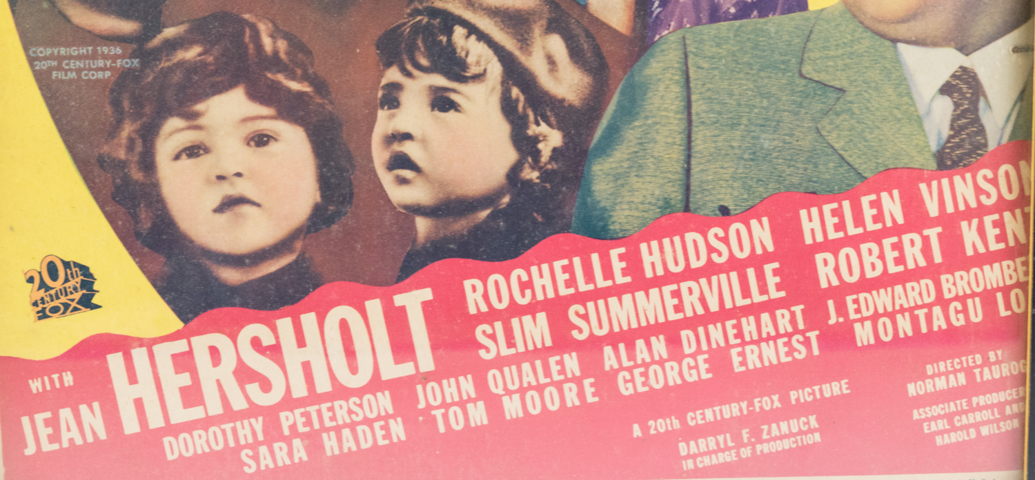 Vintage Dionne Quintuplets Framed Color "Reunion" Movie Promo Poster