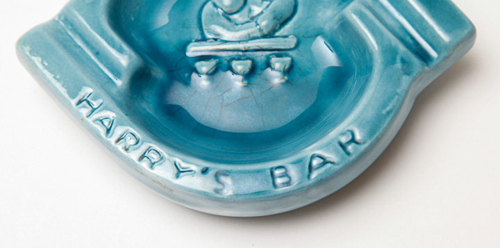 "Harry's Bar" Glass Ashtray