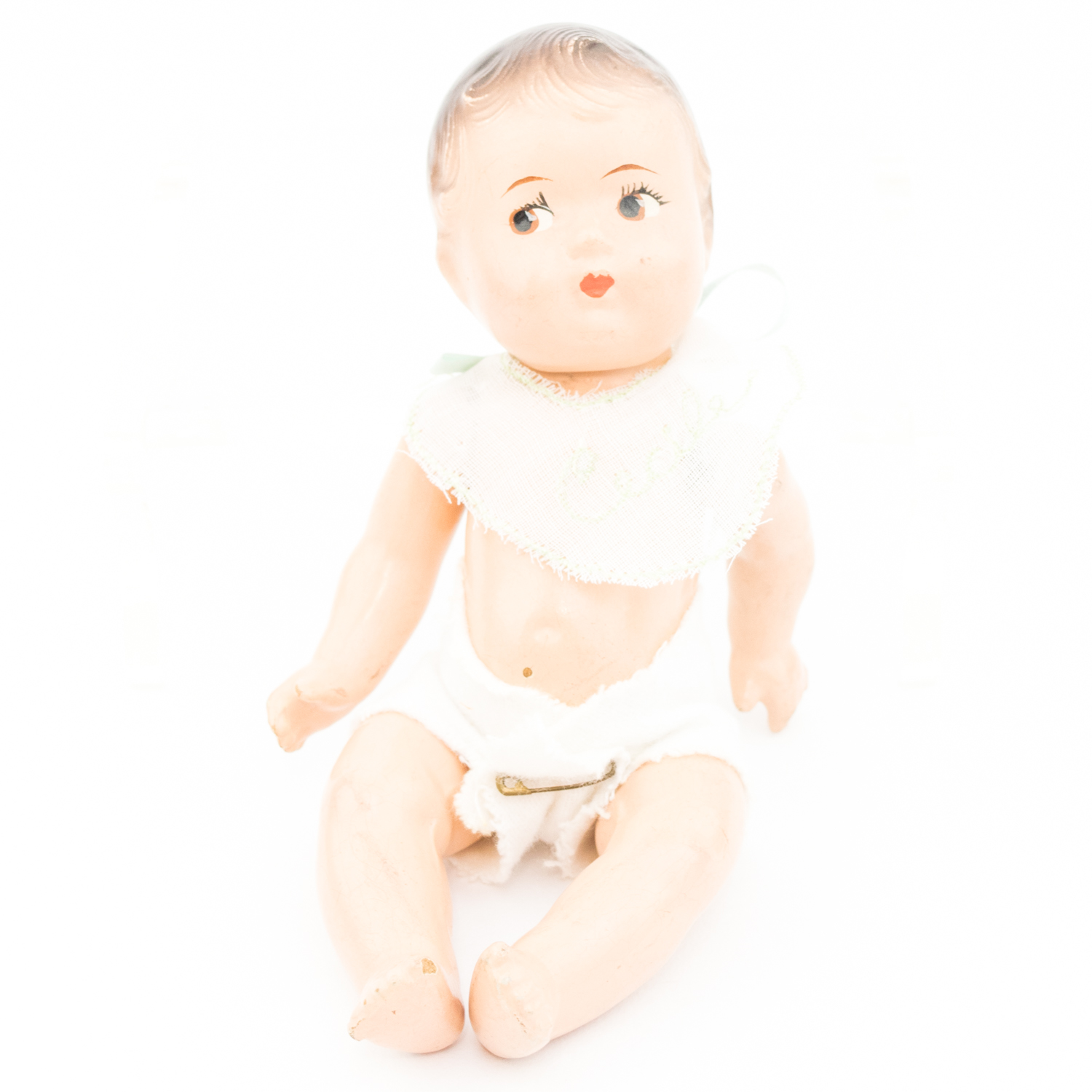 Vintage Madame Alexander Dionne Quintuplet Composition Baby Dolls With Crib