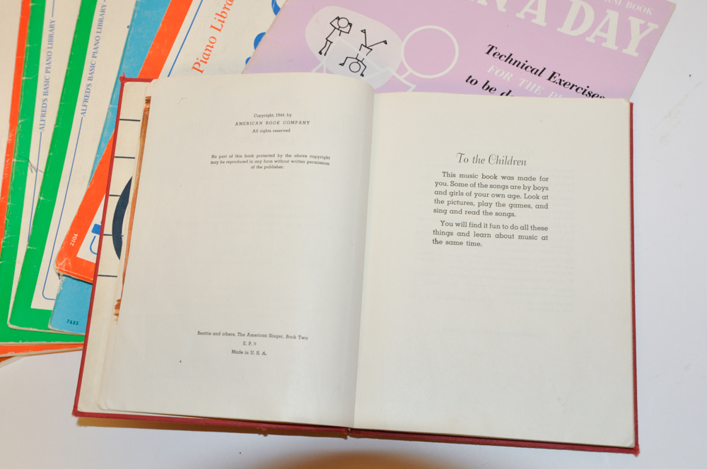 Vintage Piano and Song Books