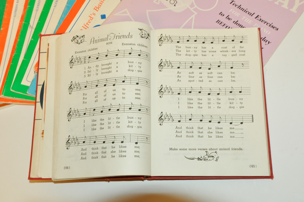 Vintage Piano and Song Books