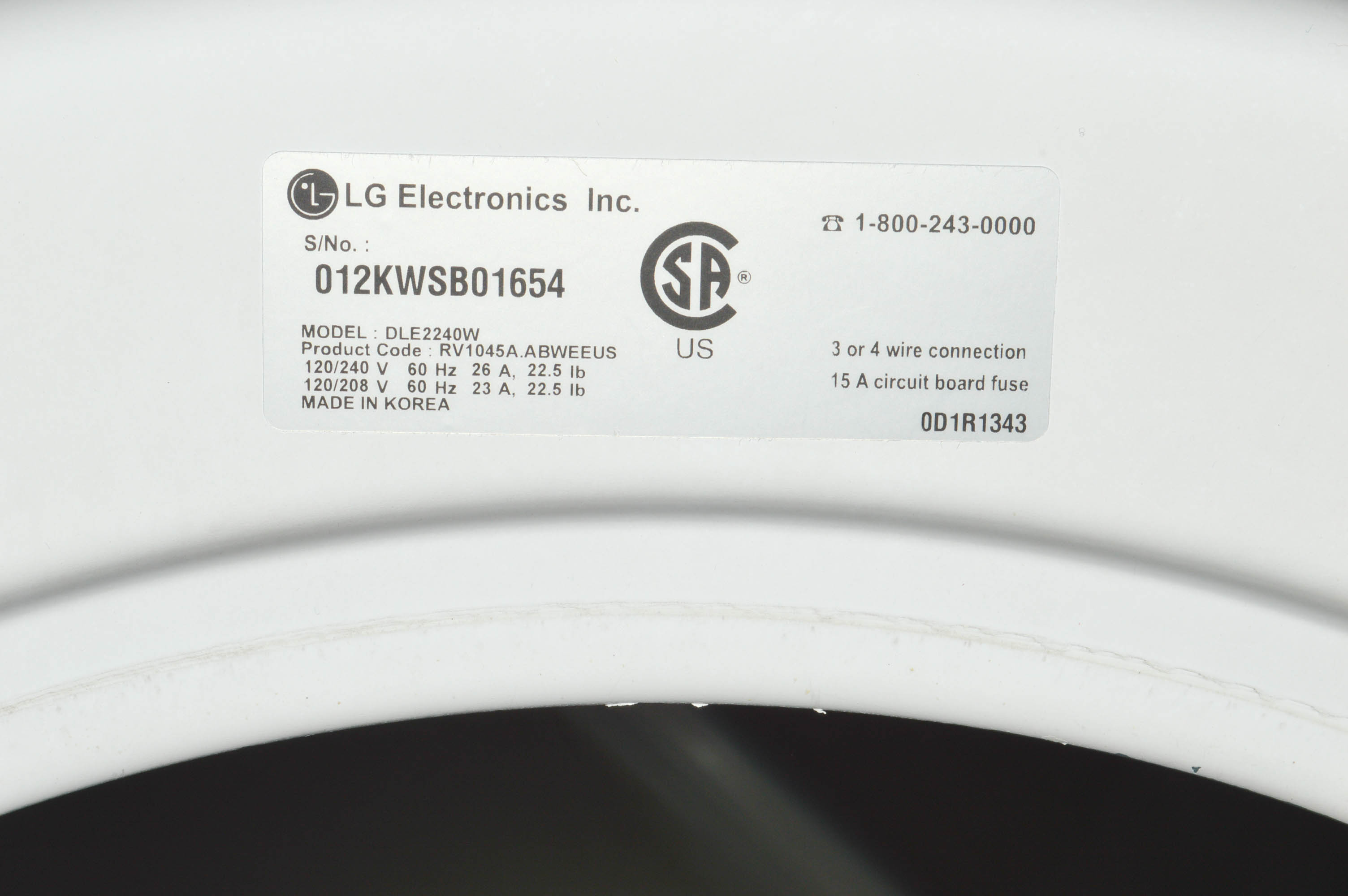 LG Sensor Dry Electric Dryer with Drawer Base