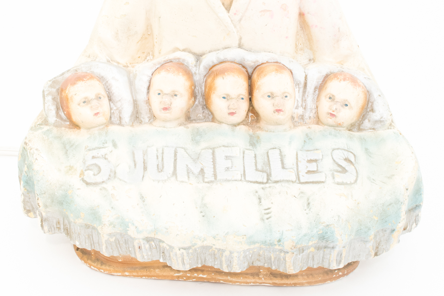 1934 Dionne Quintuplets Chalkware Table Lamp