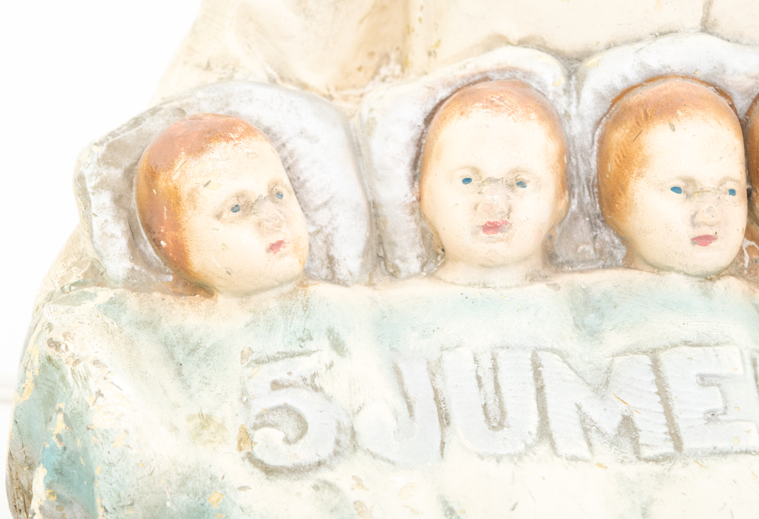 1934 Dionne Quintuplets Chalkware Table Lamp