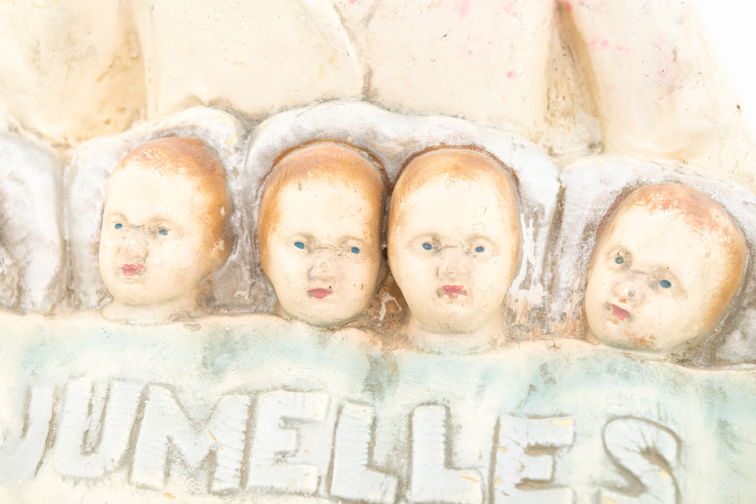 1934 Dionne Quintuplets Chalkware Table Lamp