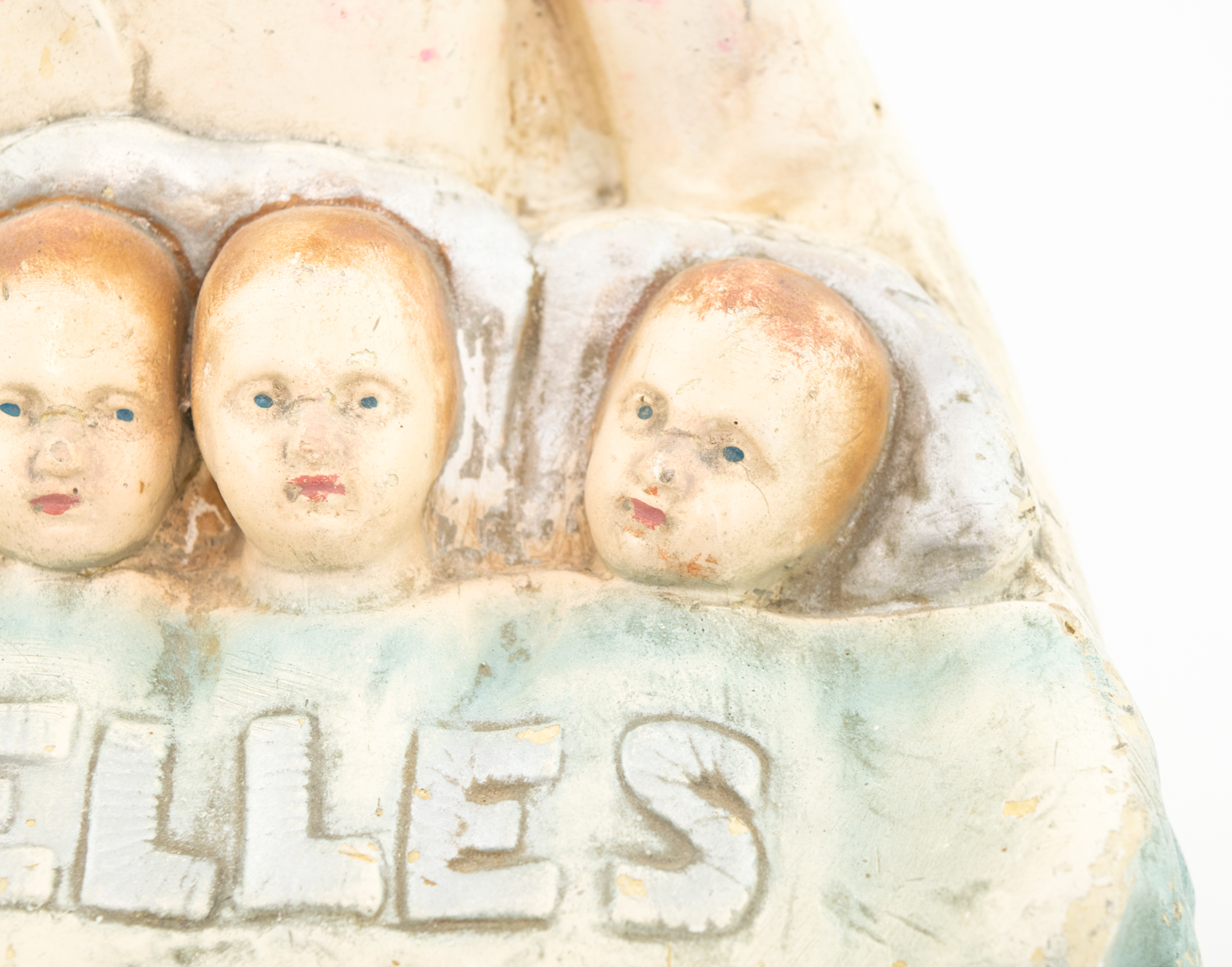 1934 Dionne Quintuplets Chalkware Table Lamp