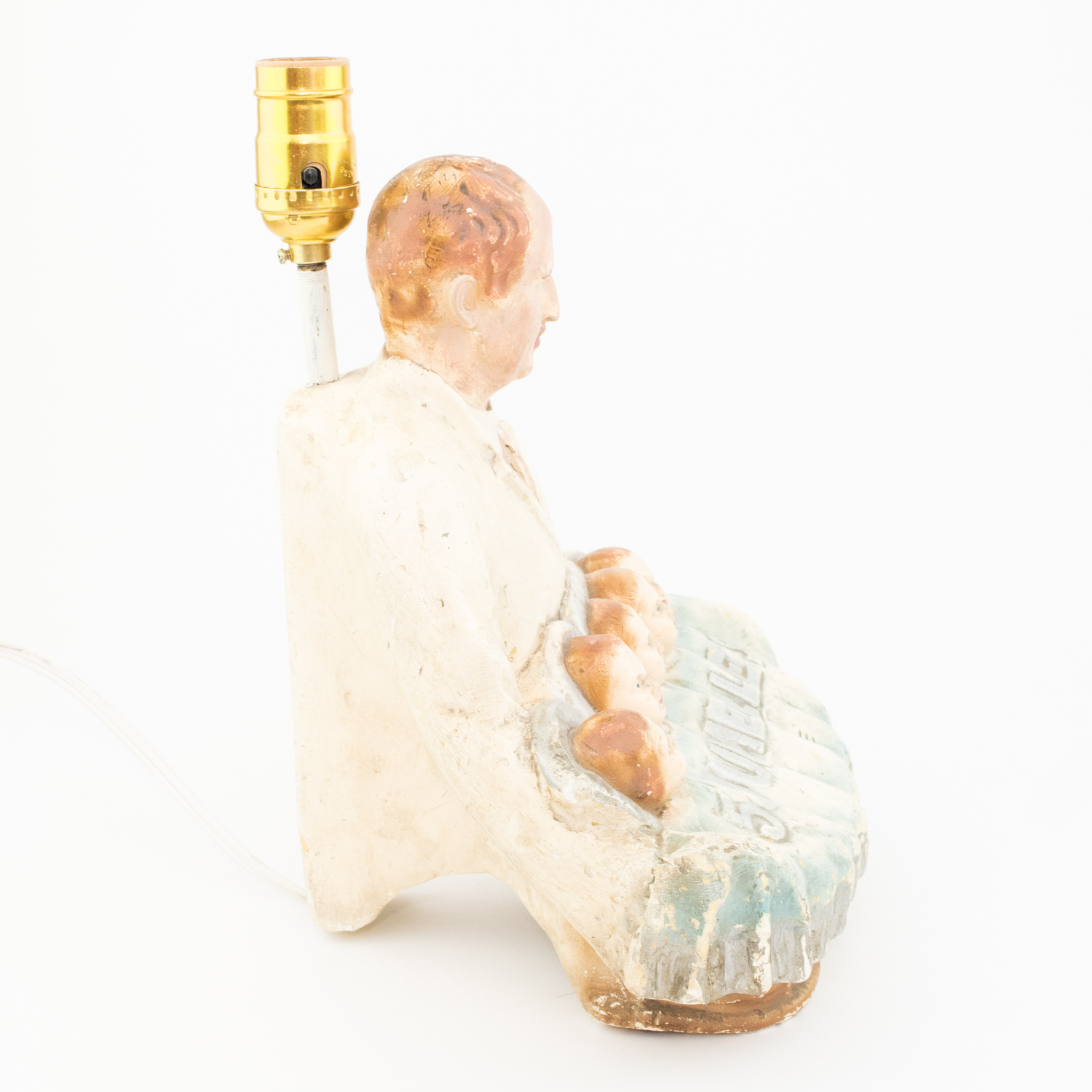 1934 Dionne Quintuplets Chalkware Table Lamp