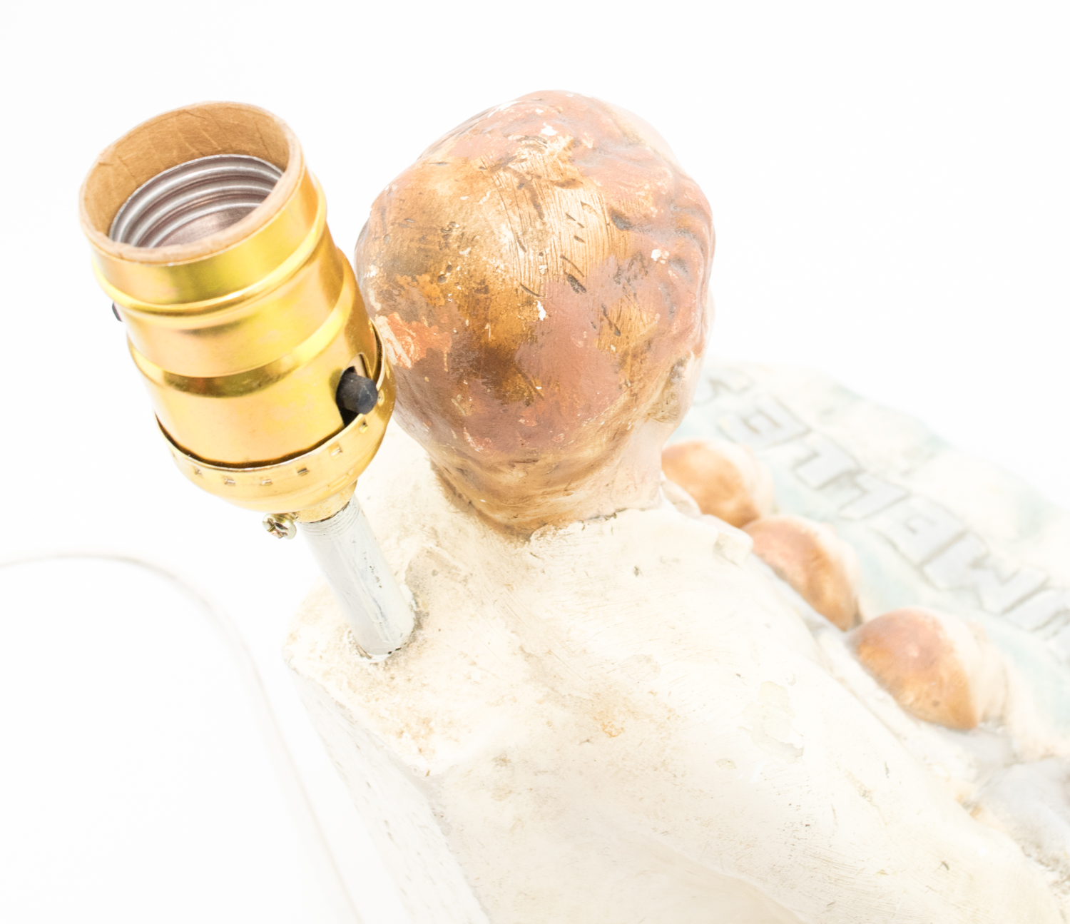 1934 Dionne Quintuplets Chalkware Table Lamp