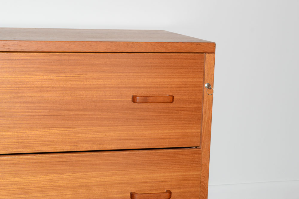 Horizontal Two Drawer Cherry Veneer Filing Cabinet