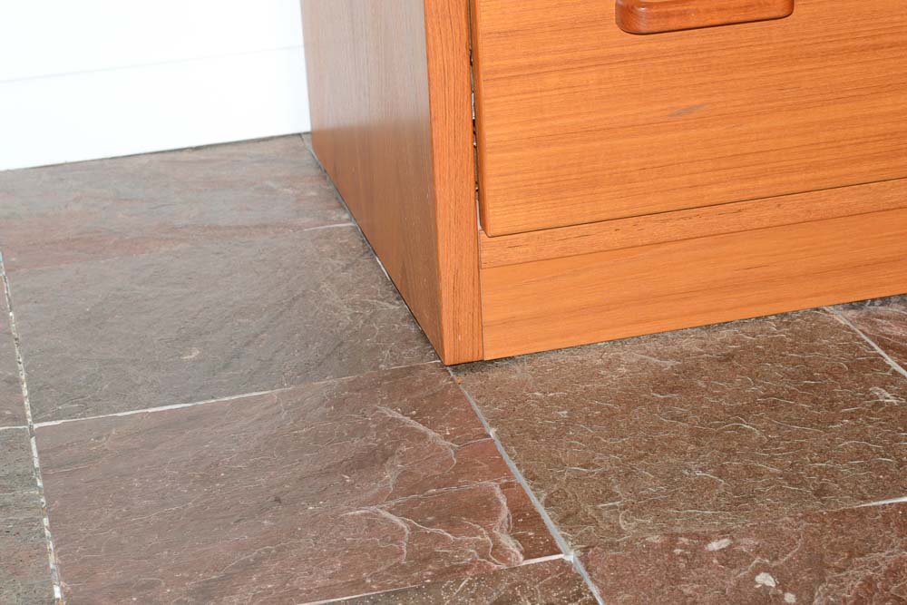 Horizontal Two Drawer Cherry Veneer Filing Cabinet