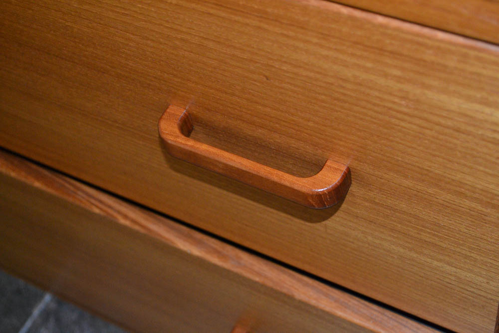 Horizontal Two Drawer Cherry Veneer Filing Cabinet