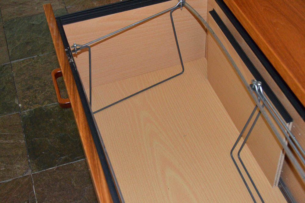 Horizontal Two Drawer Cherry Veneer Filing Cabinet