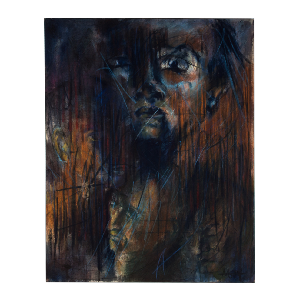 Monrud Signed Oil on Canvas "Off Spring"