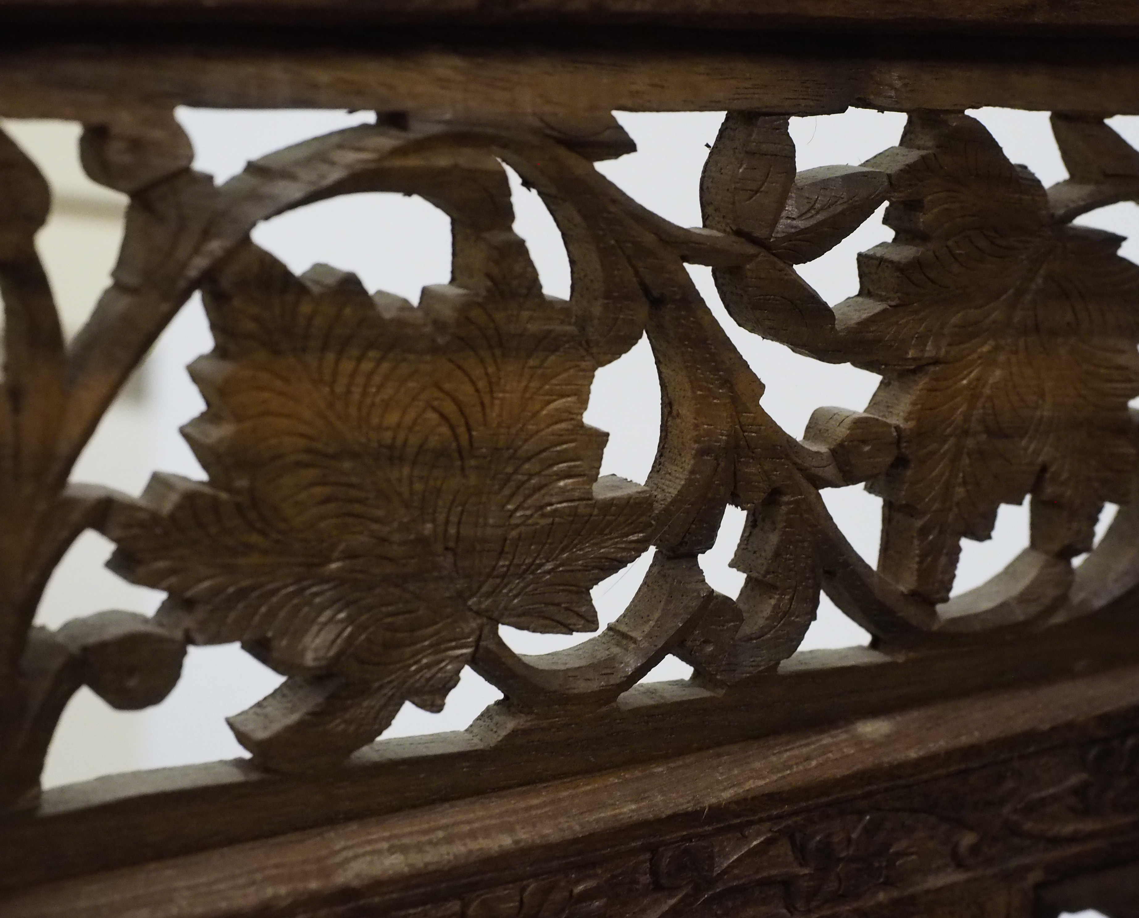 Carved Wood Room Divider