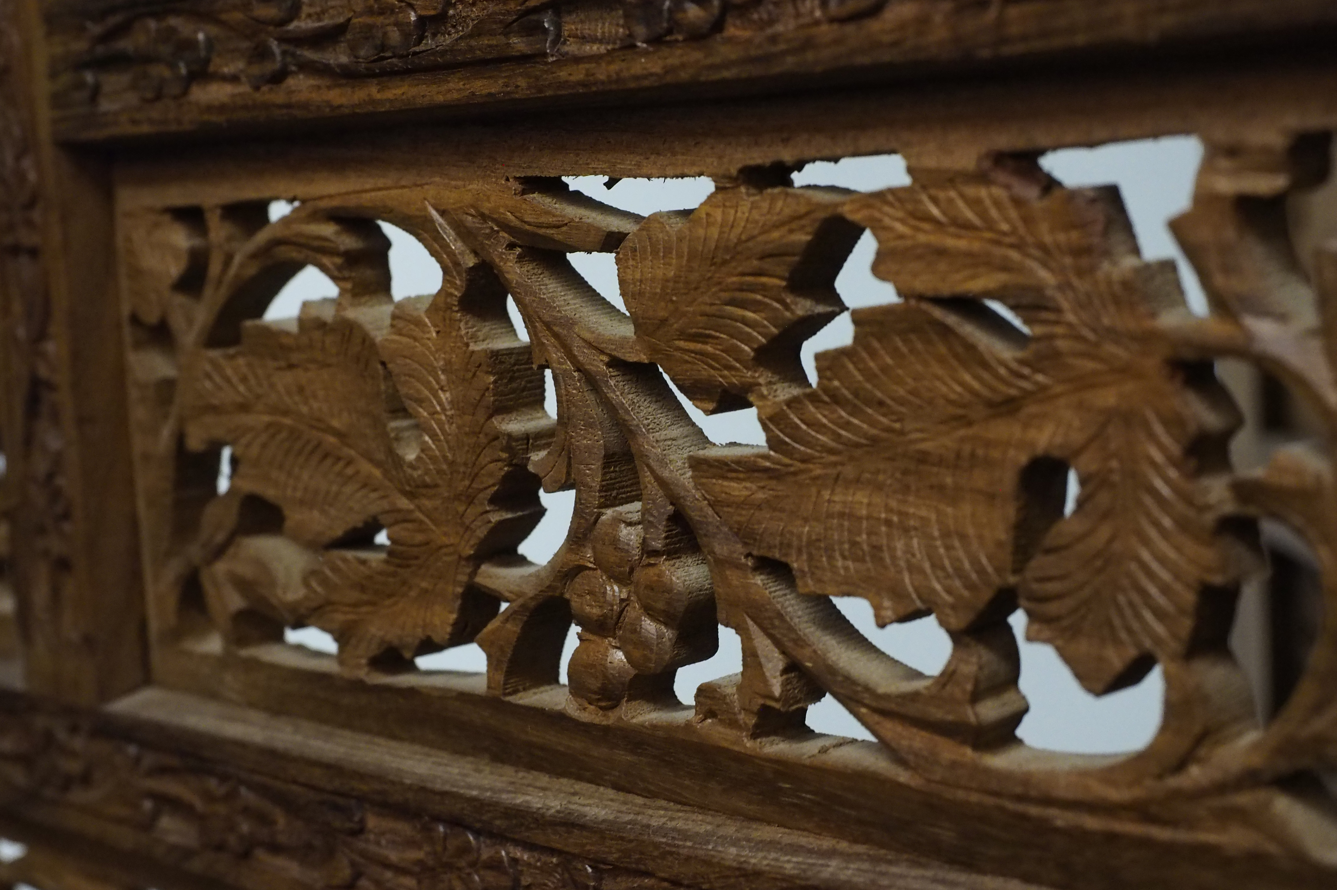 Carved Wood Room Divider