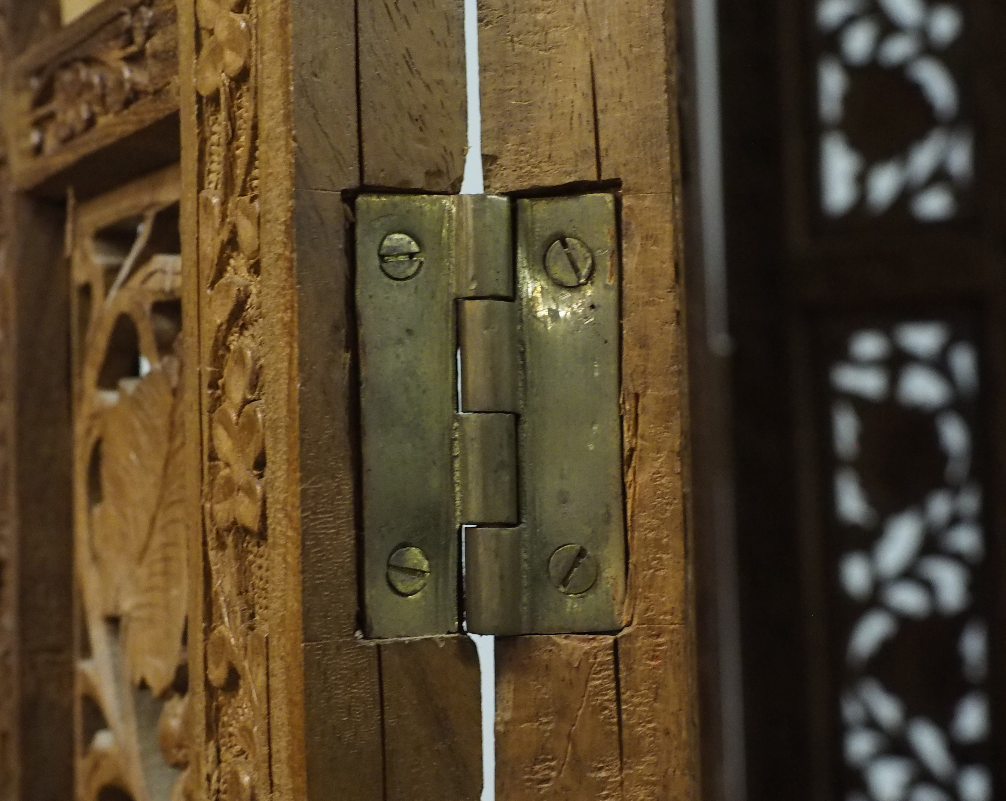 Carved Wood Room Divider