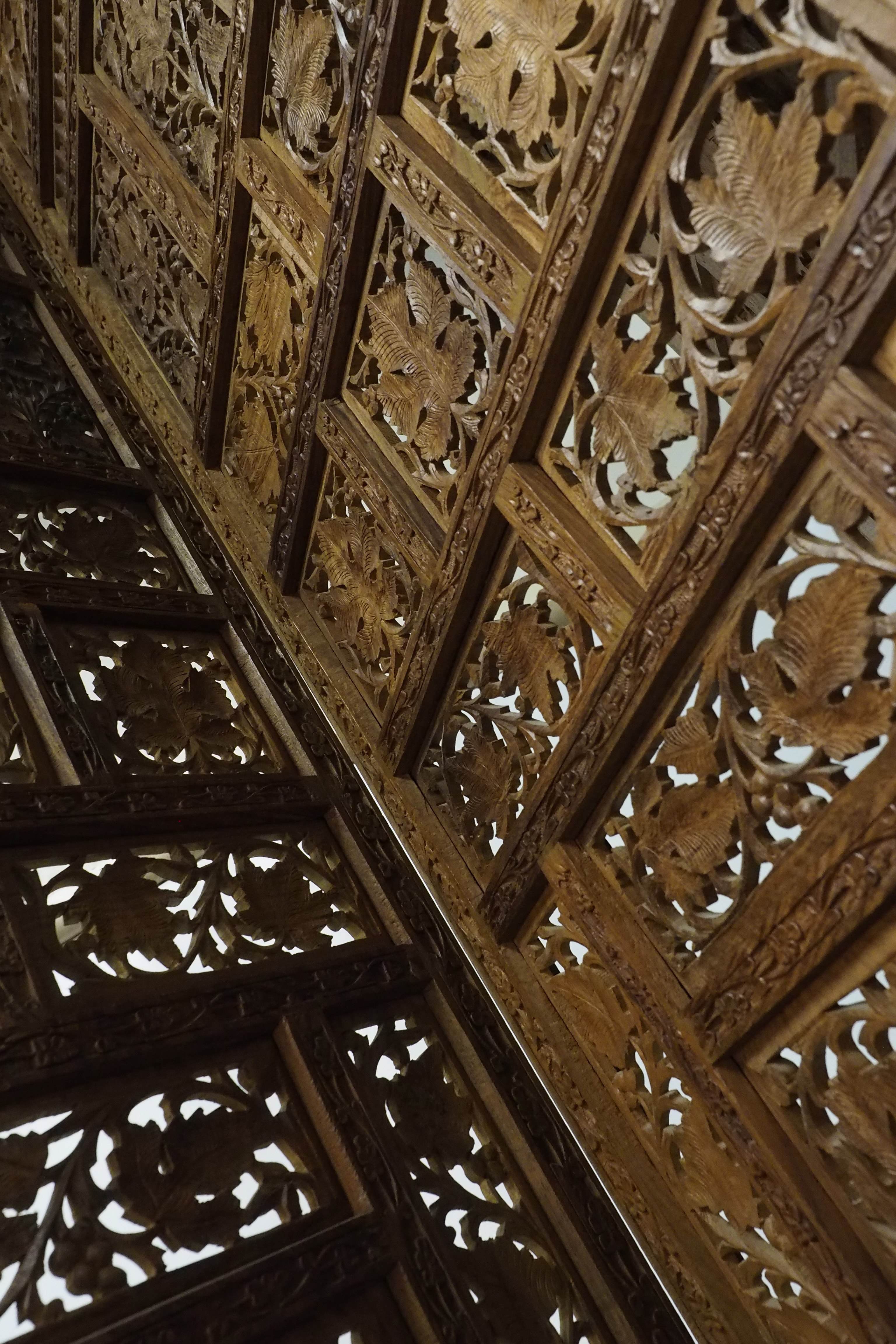 Carved Wood Room Divider