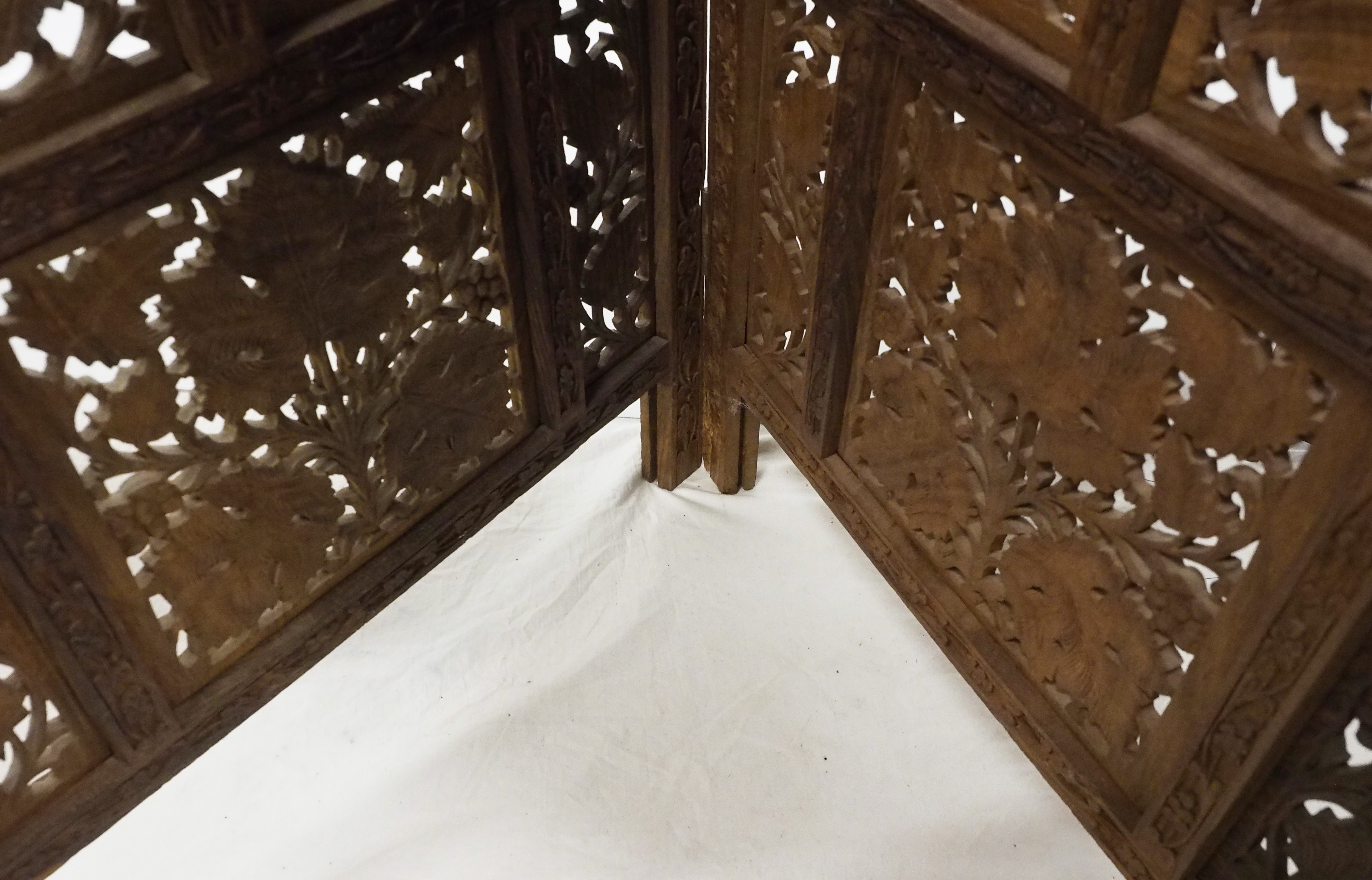 Carved Wood Room Divider