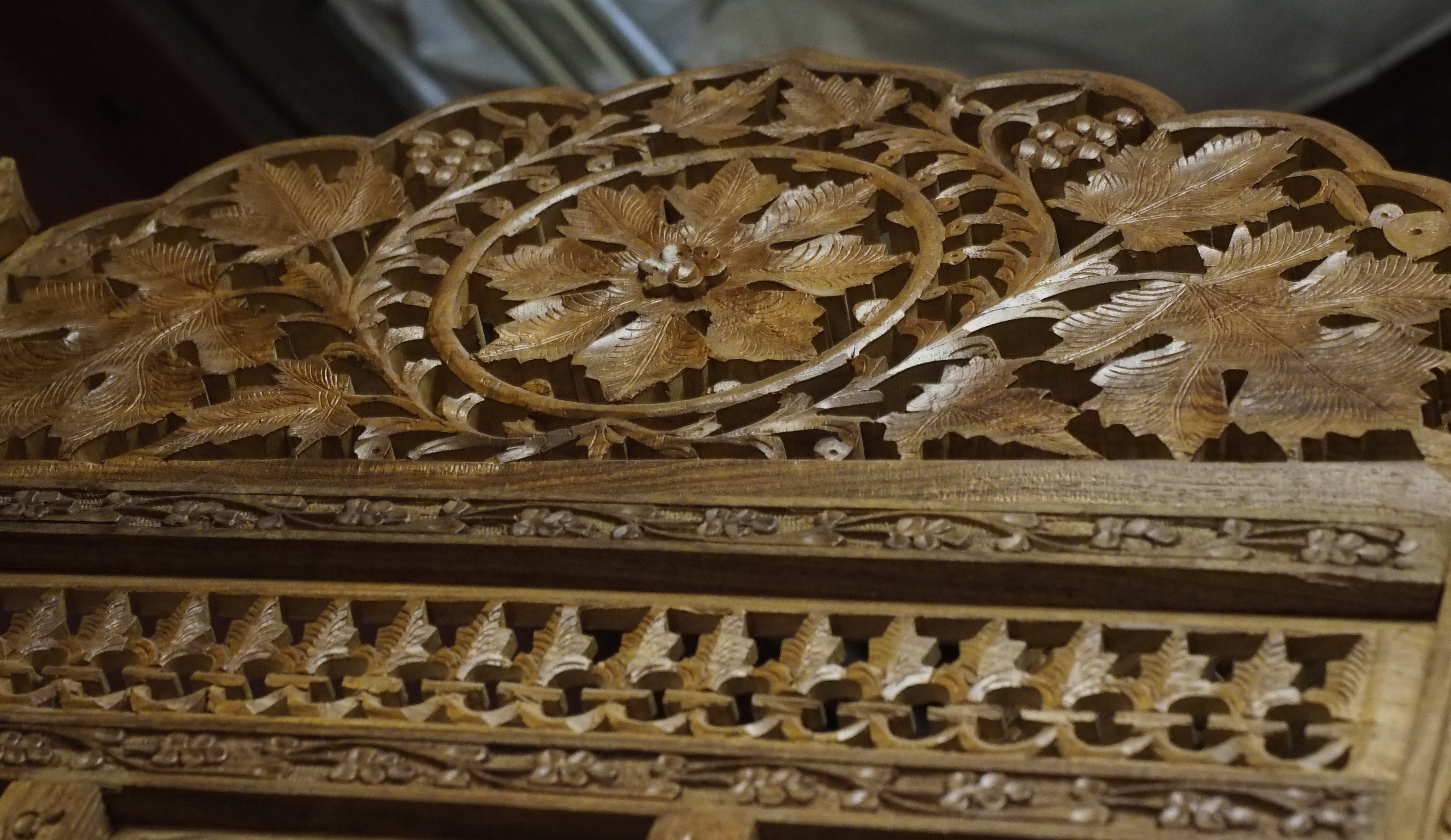 Carved Wood Room Divider