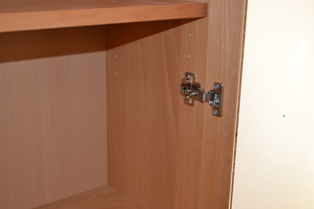 IKEA Billy Series Birch Veneer Glass Display Cabinet