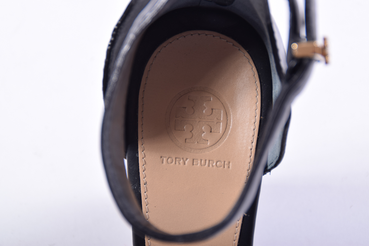 Tory Burch Wedge Heels and Earrings