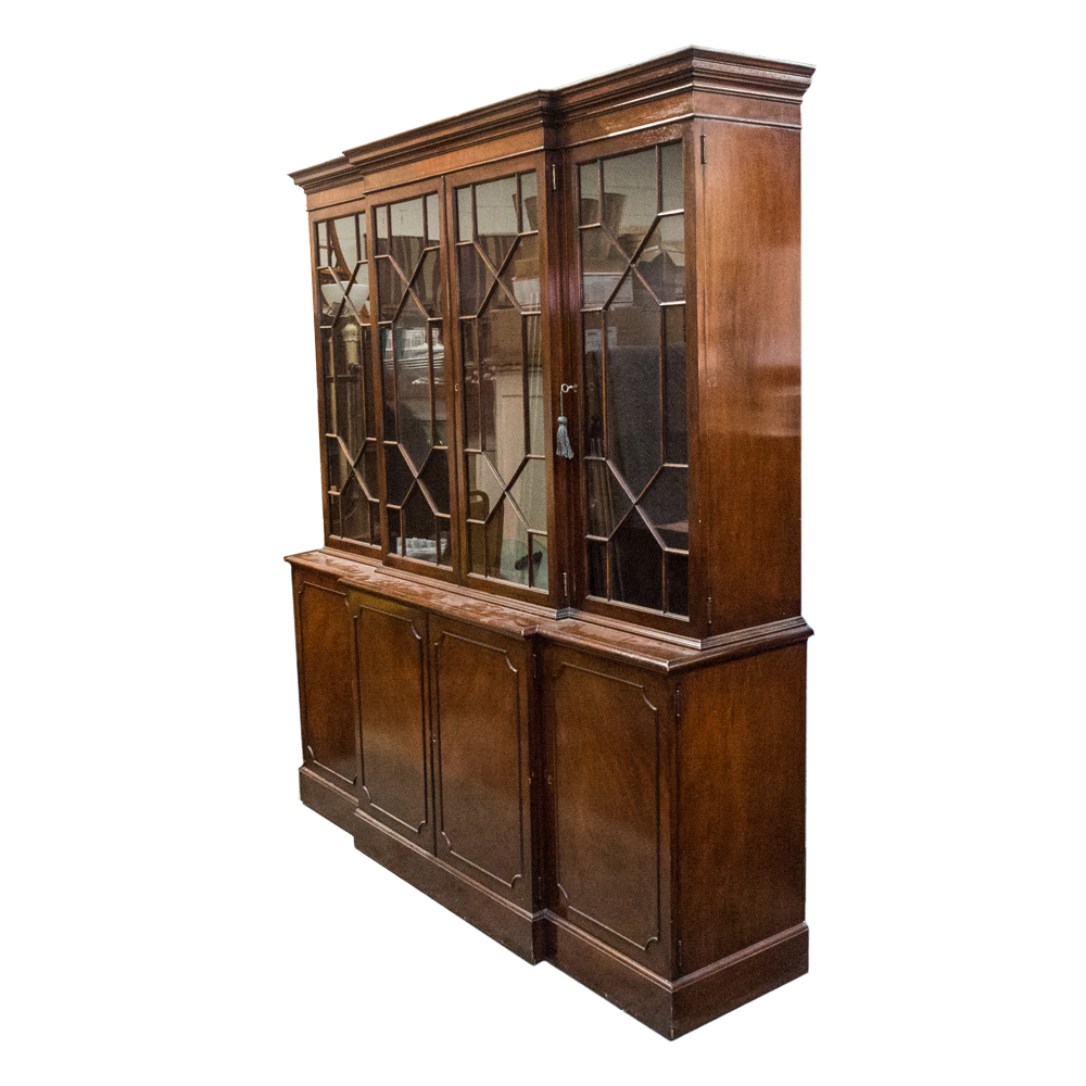 Mahogany Breakfront China Cabinet