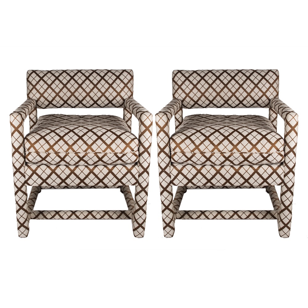 Pair of Upholstered Arm Chairs