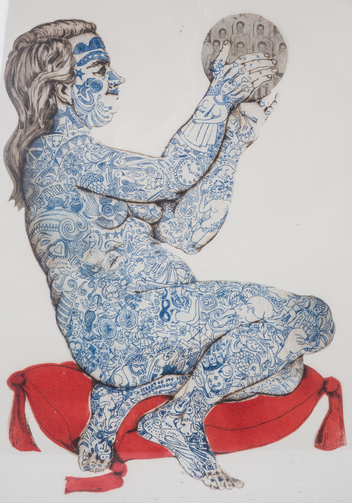 Nancy Tiemeo Limited Edition Intaglio "The Illustrated Woman"