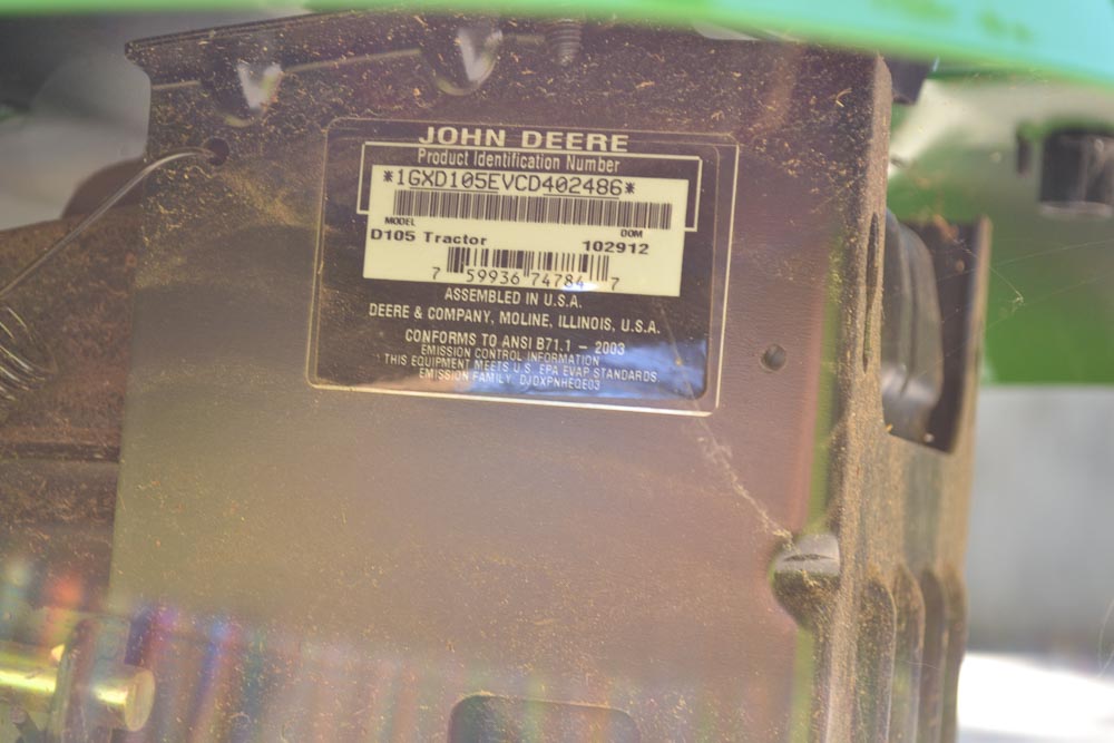 John Deere D105 Riding Tractor
