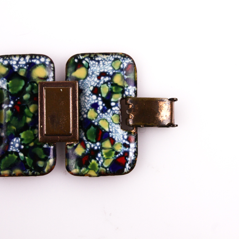 Pair of Copper and Enamel Bracelets Including Matisse Renoir
