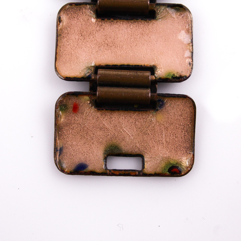 Pair of Copper and Enamel Bracelets Including Matisse Renoir