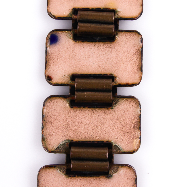 Pair of Copper and Enamel Bracelets Including Matisse Renoir