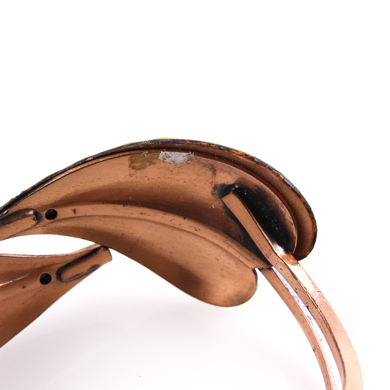 Pair of Copper and Enamel Bracelets Including Matisse Renoir