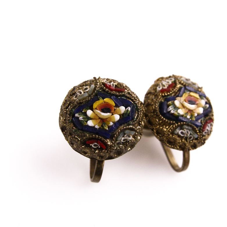 Assortment of Vintage Italian Micro-Mosaic Earrings