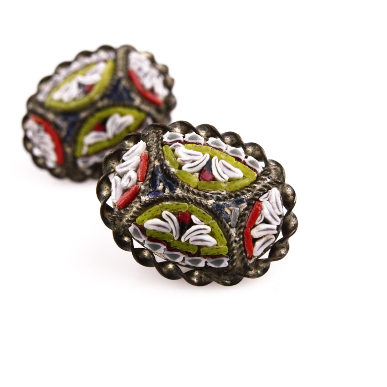 Assortment of Vintage Italian Micro-Mosaic Earrings
