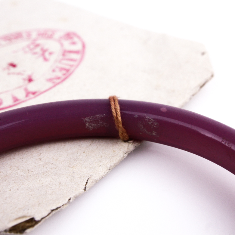 Vintage Peking Glass Bangle Bracelet